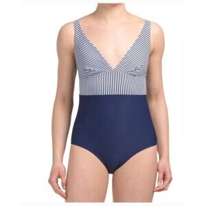 Nip Tuck Sorrento Stripe Karen One Piece Blue And White Size 12 Slimming